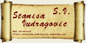 Staniša Vudragović vizit kartica